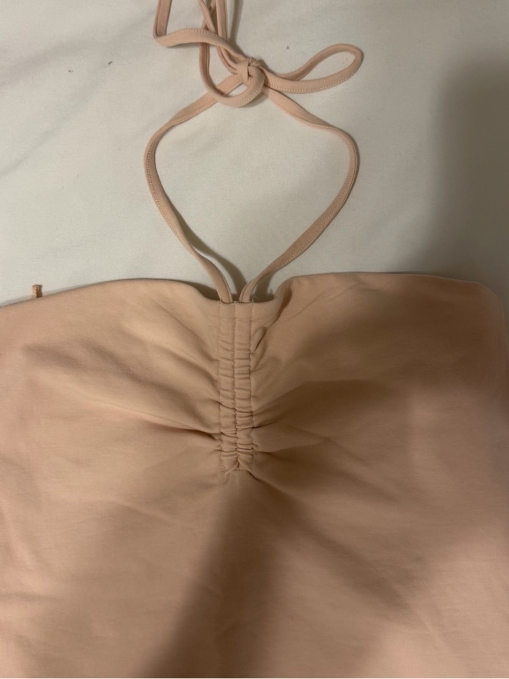 Aritzia Chill Mila Halter Top Soft Seashell Pink NWT - Picture 6 of 7